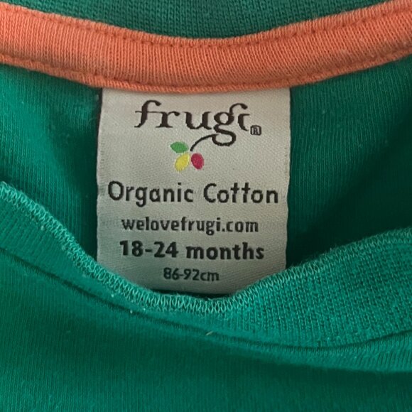 Frugi Green Dinosaur T-shirt 18-24m - Picture 2 of 3